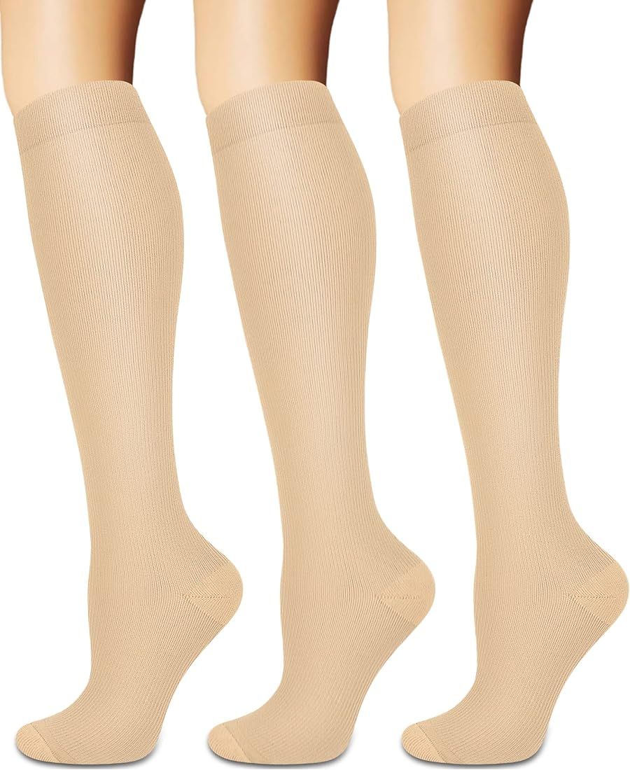 Compression Socks for Women and Men Circulation (3 Pairs) - Best for Medical,Nursing,Running,Trav... | Amazon (US)