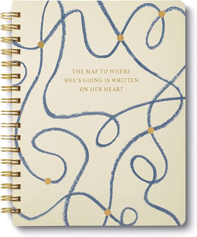 Spiral Notebook by Compendium: The Map to Where She’s Going Is Written on Her Heart — A Desig... | Amazon (US)