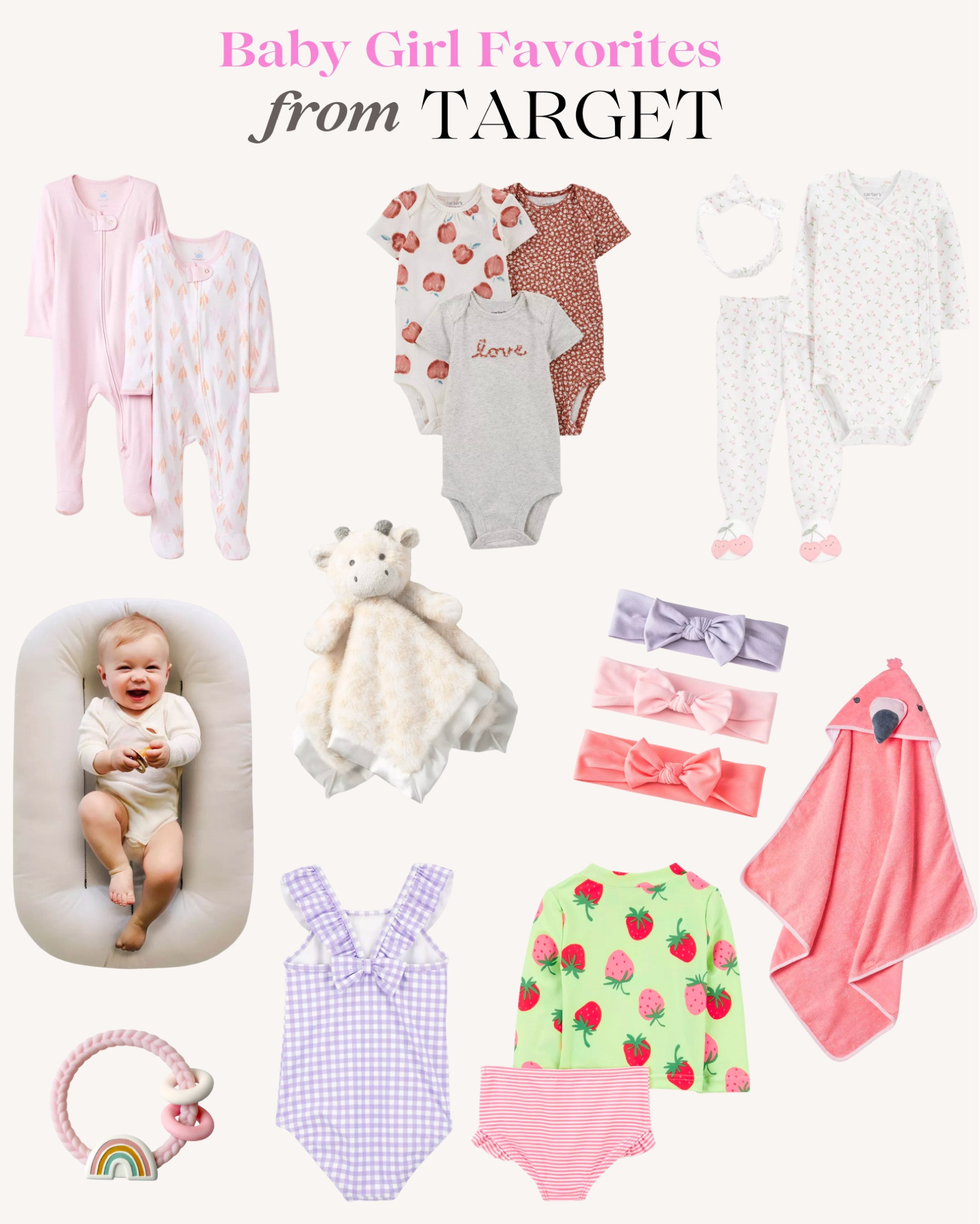 Some of my favorite finds from Target this week.

#babyclothes #babygirl #targetbaby #onesies #swimsuits #babyfavorites 

#LTKbaby