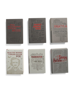 6pc Word Cloud Classics Horror Books Collection | Decor | Marshalls | Marshalls