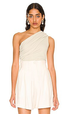 Line & Dot Brooklyn One Shoulder Top in Pistachio from Revolve.com | Revolve Clothing (Global)