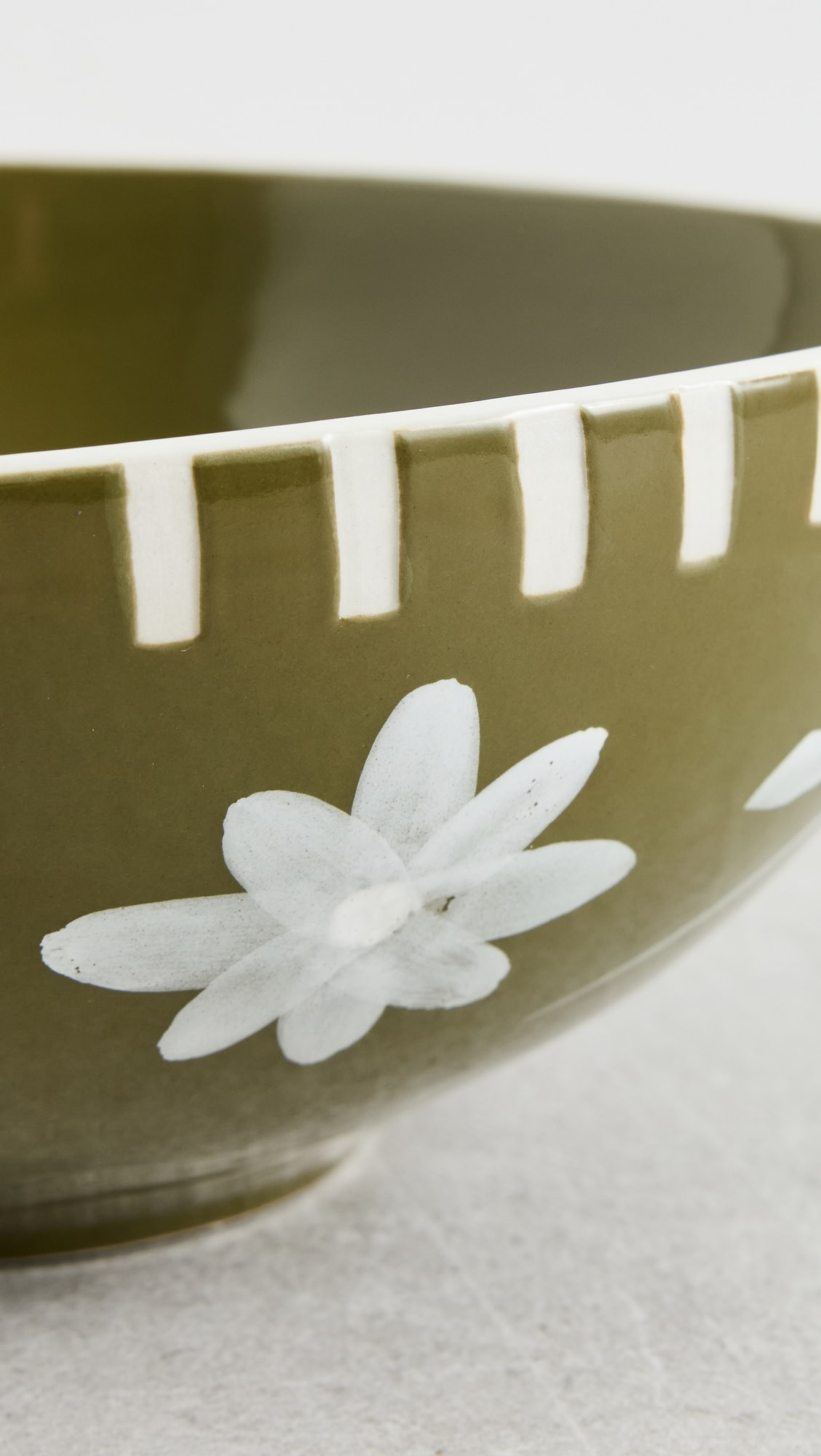 Handpainted Green Flower Bowl | Shopbop