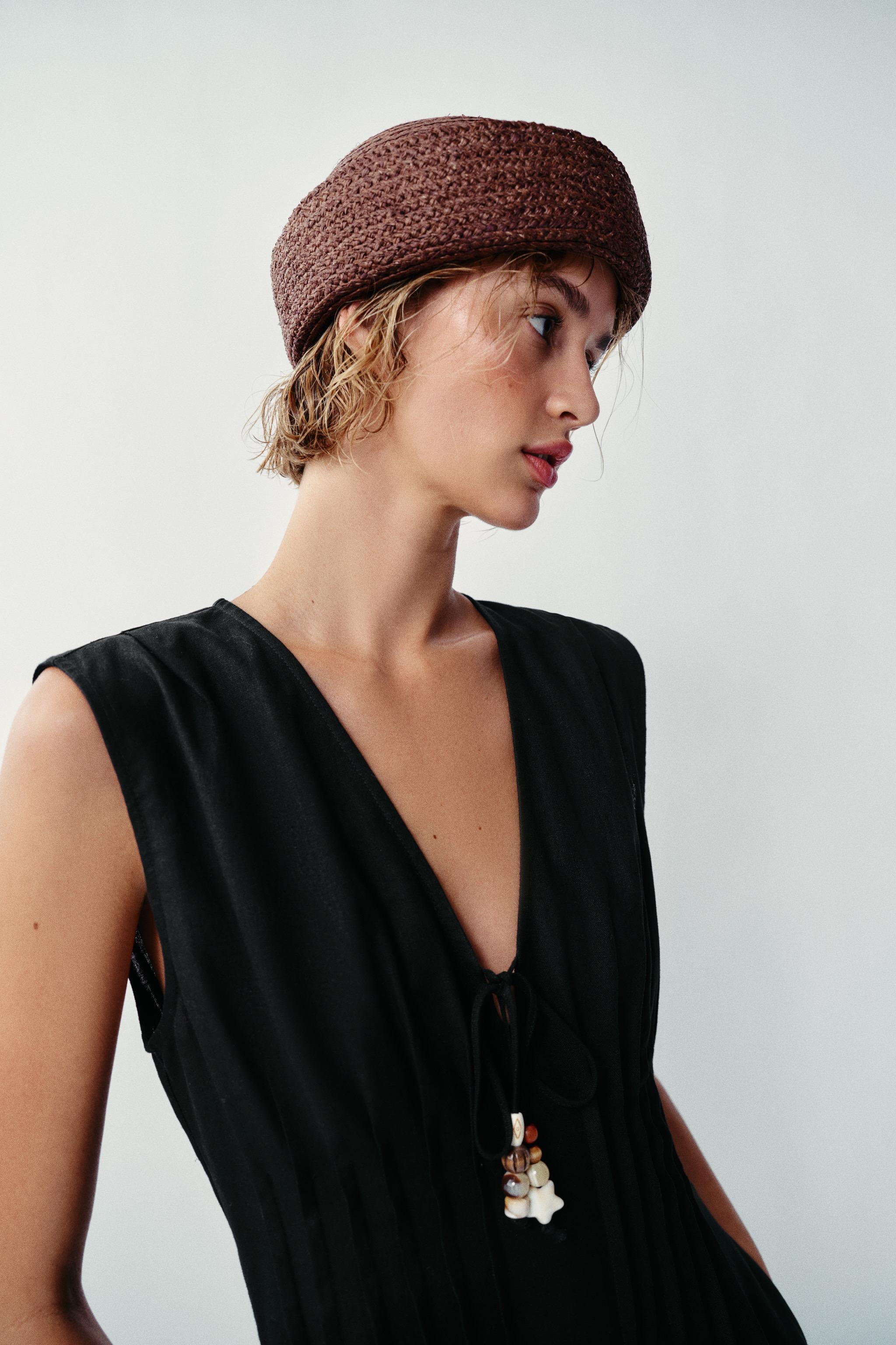 RAFFIA-MÜTZE 100% UMSCHLAG | Zara DE