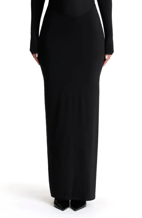 Naked Wardrobe Maked Maxi Skirt in Black at Nordstrom, Size X-Large | Nordstrom
