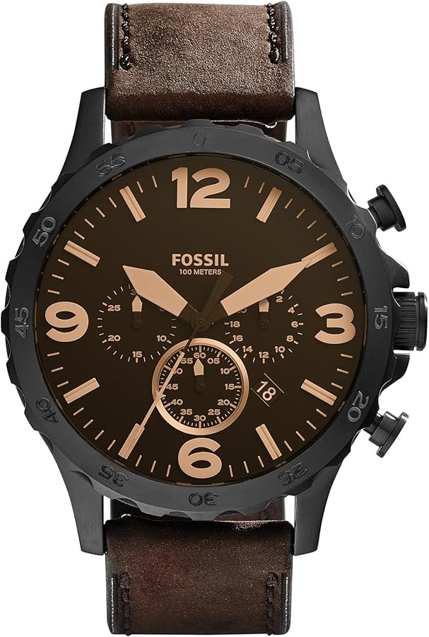 Fossil Men's Nate Quartz Stainless Steel Chronograph Watch | Amazon (US)