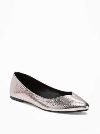 Old Navy Sueded Pointy Ballet Flats For Women Size 8 - Pewter | Old Navy US