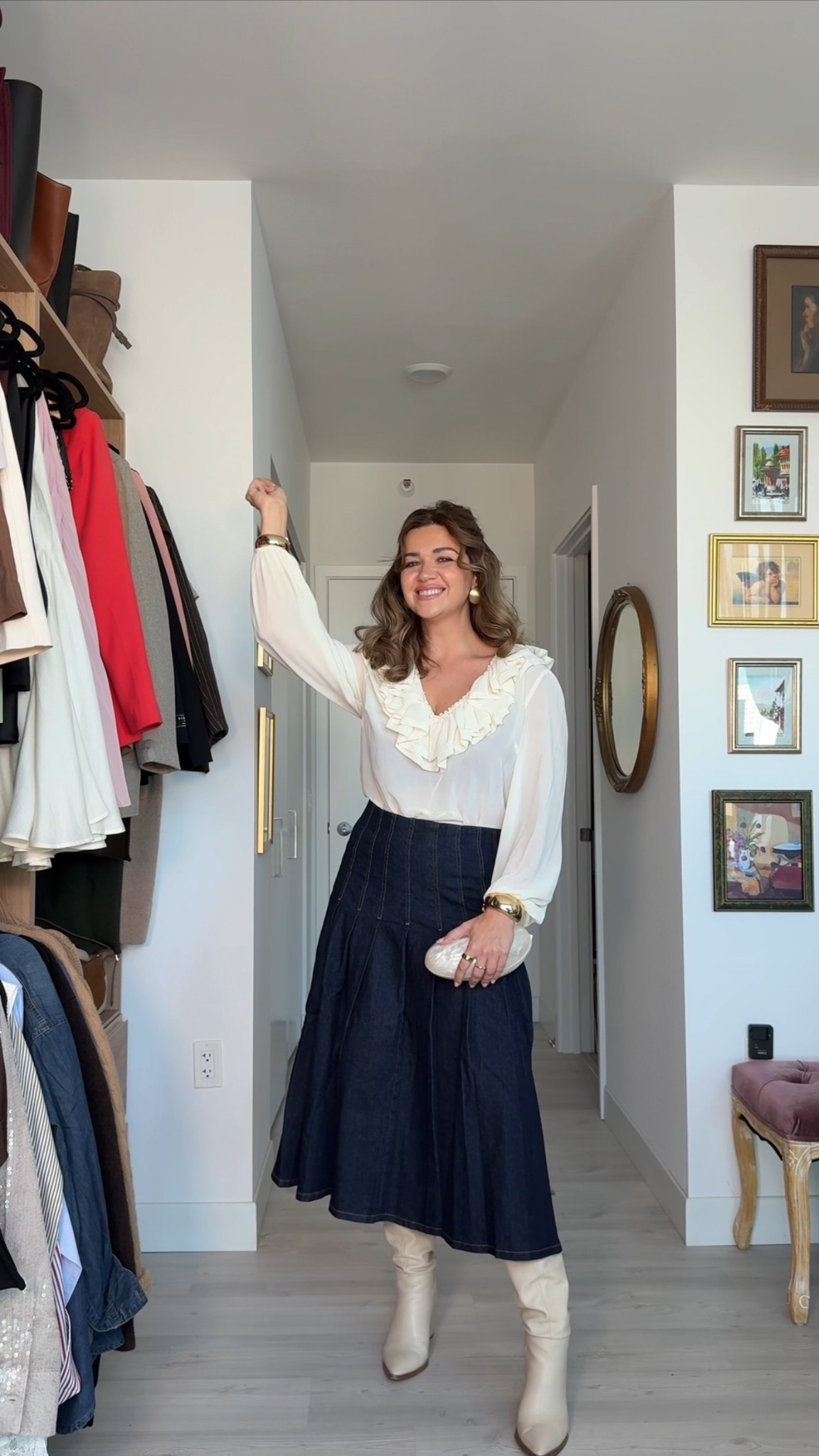 Look 3! 

I love this one because it’s like a perfect night time or evening look which isn’t the first thing someone would think to do with this denim airline miniskirt because it leans more day time. I hope that even with just this one look, I’ve given you ideas of how to take this piece into the evening as well 🤍🫶🏼🎞️✨

The skirt runs a bit big so if you’re between size or size down, I’m usually a six but I’m wearing a four comfortably ! 

#LTKSeasonal #LTKStyleTip #LTKFindsUnder50