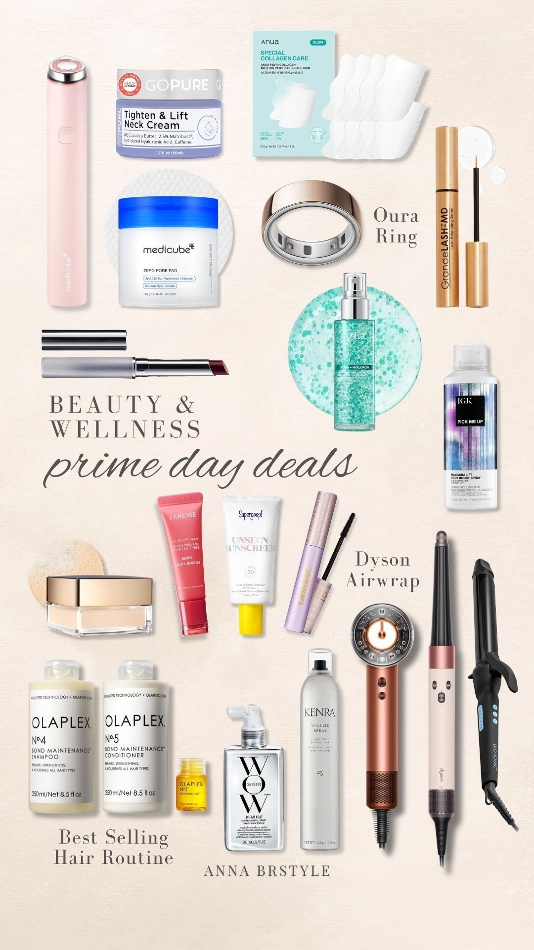 These are the beauty and wellness Prime Day deals I either use on repeat, have repurchased multiple times, or finally grabbed while they’re marked down. From my favorite hair routine and beauty tools to skincare staples, wellness finds, and a few products that rarely go on sale, these are the deals worth adding to cart before prices go back up.

Amazon Prime Day, Prime Day beauty deals, Prime Day wellness deals, Dyson Airwrap, Oura Ring, Medicube, Olaplex, Grande Lash, Supergoop, Laneige, skincare favorites, hair care favorites, beauty must haves, wellness essentials, annabrstyle

#LTKOver40 #LTKselfcare #LTKBeauty