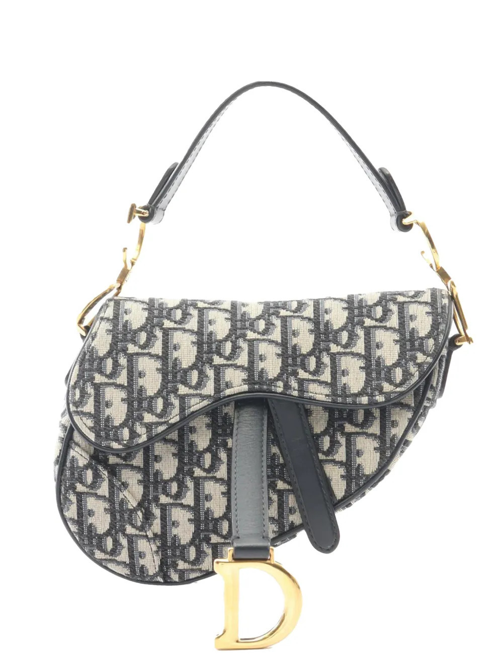 Christian Dior Pre-Owned 1990-2010 Mini Oblique Canvas Saddle Bag satchel - Brown | Farfetch Global