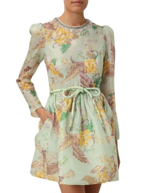 Matchmaker Tulip Mini Dress In Mint Tropical | Shop Simon