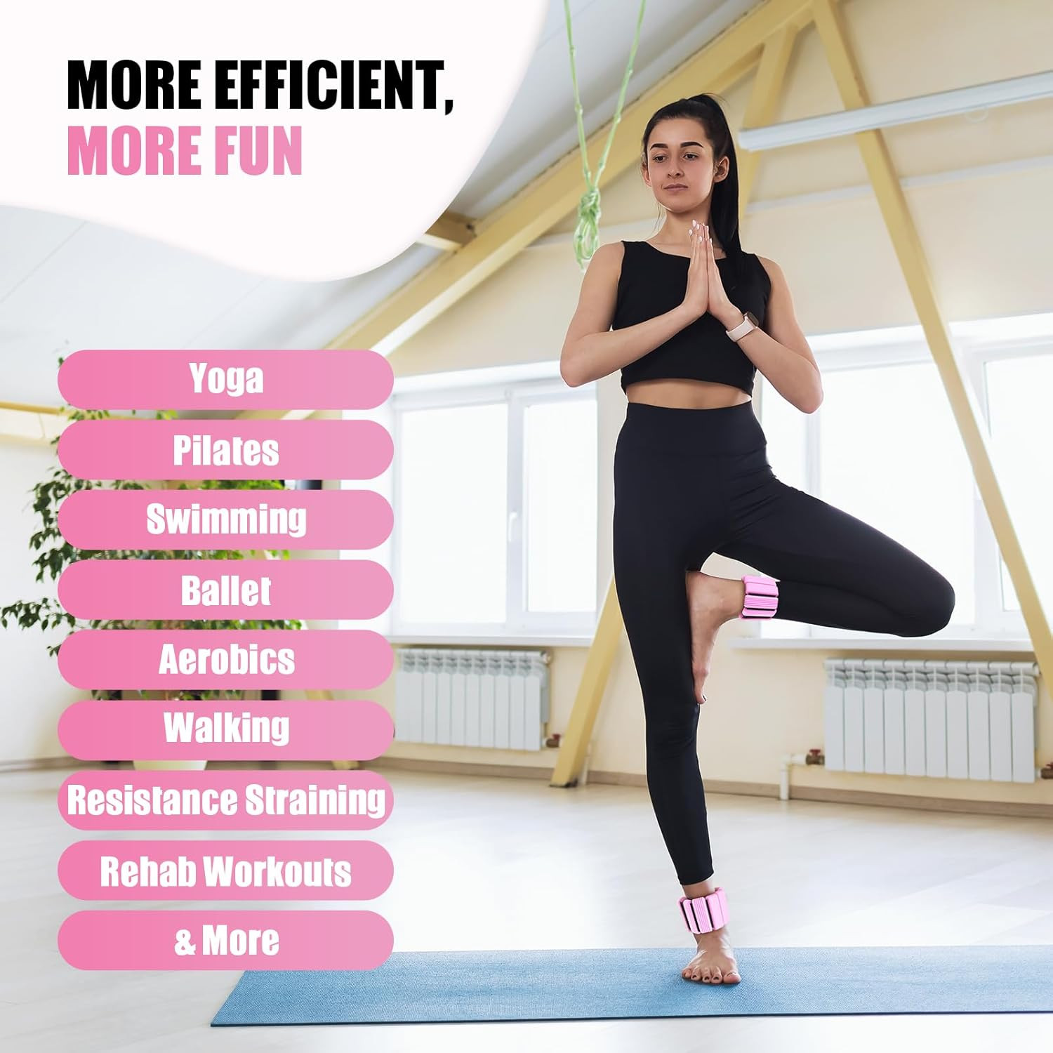 Pilates Wrist Ankle Weights for Women, Wearable Strong Arm & Leg Weights Set of 2(1 lb/2.2 lbs Ea... | Amazon (US)