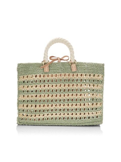 Large Lucia Raffia Woven Tote | Saks Fifth Avenue