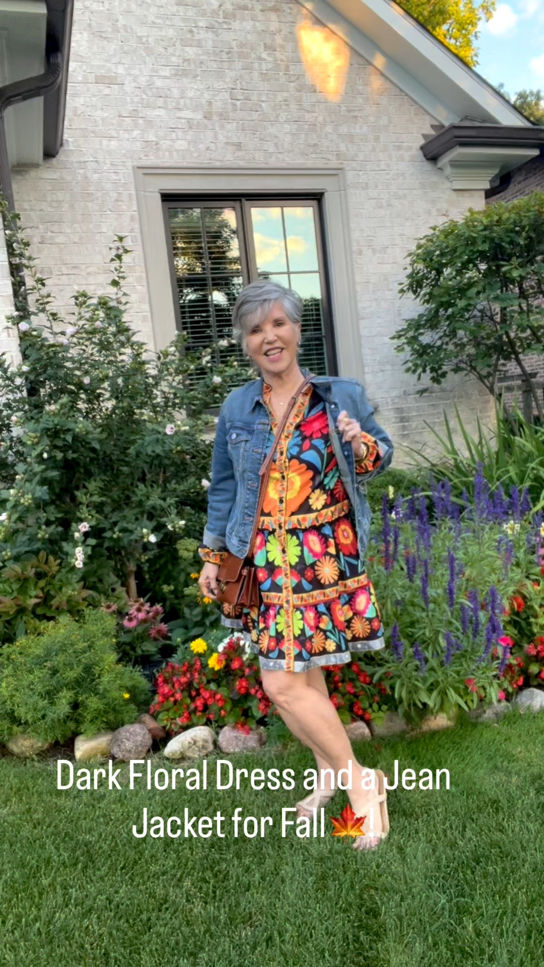 This early fall outfit is one of my grab-and-go favorites! This darling and well-priced dress is perfect as a dark floral that loos like fall but is still lightweight. Add a jean jacket, a fun brown crossbody, a heart ❤️ necklace and tan sandals. If it was cooler you could switch to booties. 🩱Also would be perfect for a vacation swimsuit coverup. #chicoutfitideas #fallwardrobeessentials, #classicoutfitsforwomenover50

#LTKFindsUnder50 #LTKSeasonal #LTKStyleTip