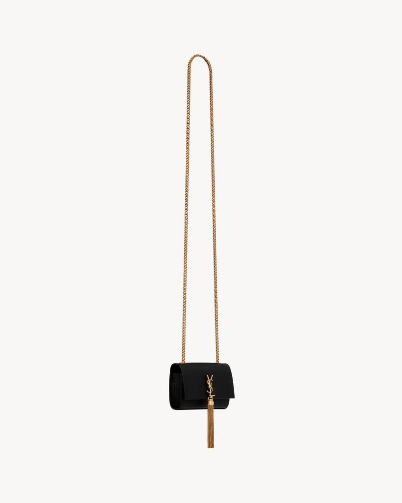 kate tassel airpods micro bag in grain de poudre embossed leather | Saint Laurent Inc. (Global)