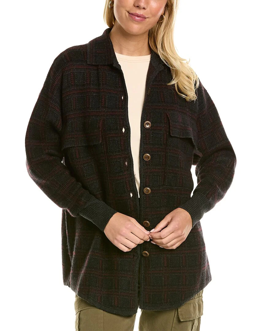 Autumn Cashmere Plaid Cashmere & Wool-Blend Shacket | Shop Simon