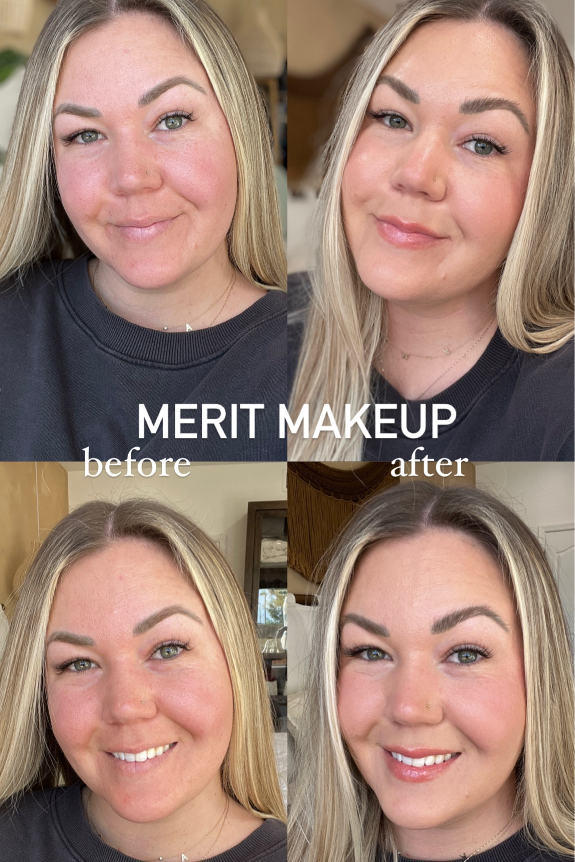 My love for Merit makeup is so intense 🫶🏻 here’s the details for what I have—

✨Makeup bag ships free with every first order✨
•Complexion sticks; shade ochre (I’m a yellow undertone) when I’m pale, sand when I’m tan, cream for highlight, and tiger eye (neutral tone) for contour 
•Bronzer; shade Seine
•Flush Balm; rouge (red flush), persimmon (orange red)
•Day Glow Highlight; in shade cava
•Shade Slick Lip Oil; in shade marrakech

#LTKbeauty #LTKmidsize