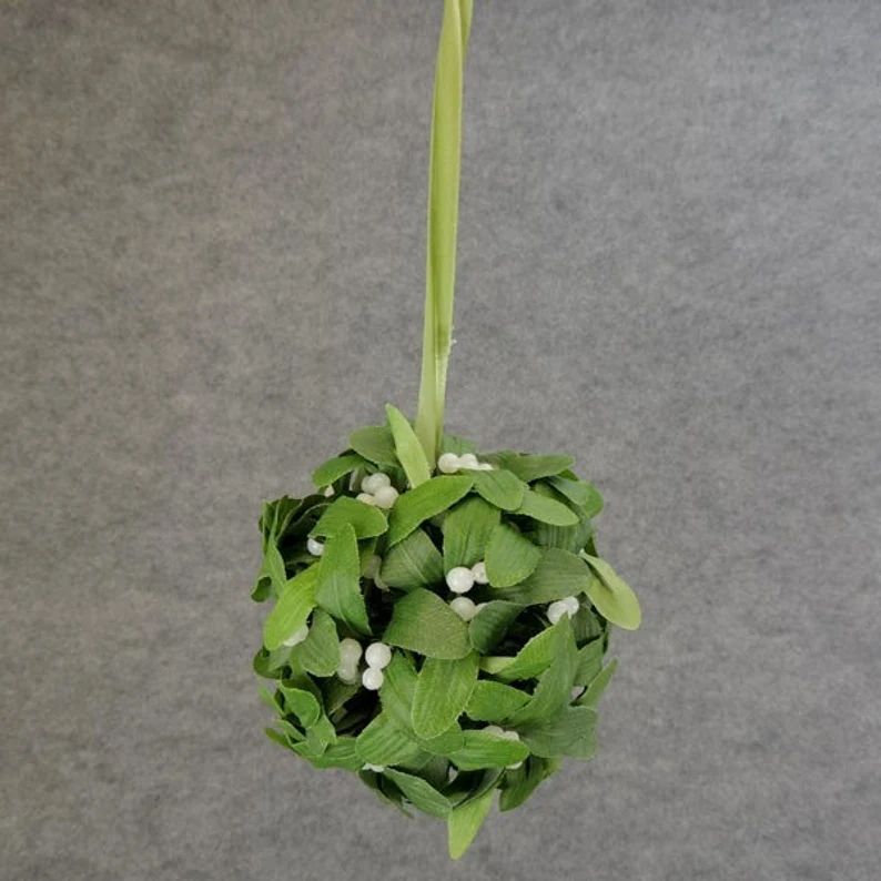 Mistletoe Artificial Mistletoe 5 inch Ball hanging | Etsy | Etsy (US)