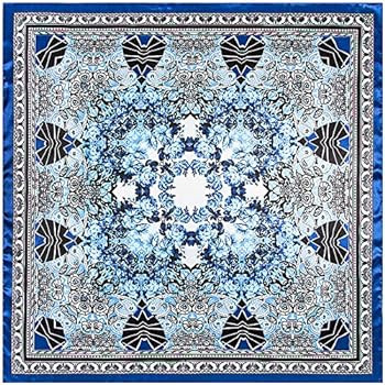 YOUR SMILE Silk Like Scarf Women's Fashion Pattern Large Square Satin Headscarf Headdress | Amazon (US)