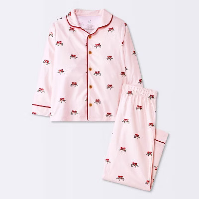 Toddler Girls' 2pc Long Sleeve Brushed Jersey Coat Pajama Set - Cloud Island™ | Target