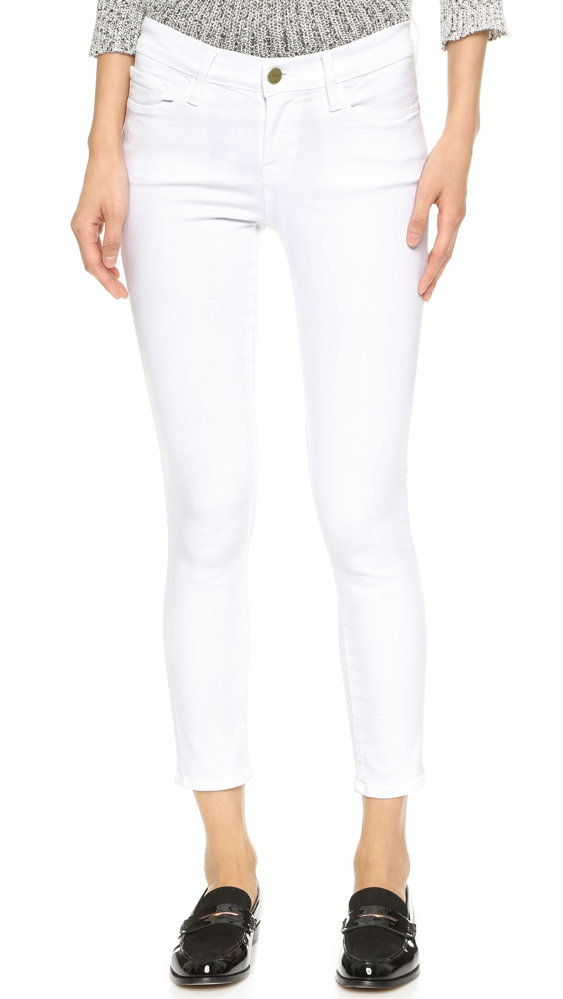 Frame Le Color Cropped Skinny Jeans - Blanc | Shopbop