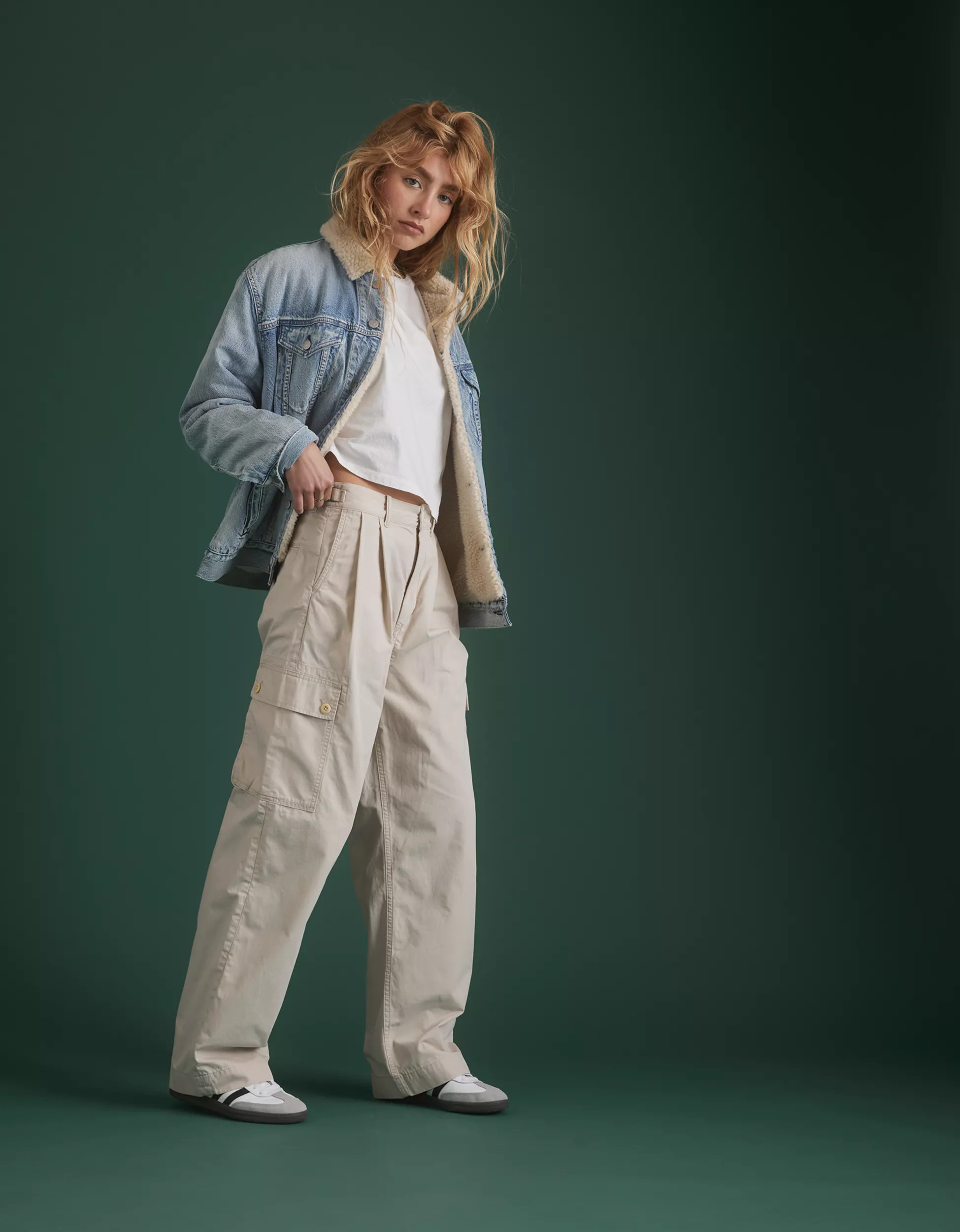 AE77 Premium Pleated Cargo Pant | American Eagle Outfitters (US & CA)