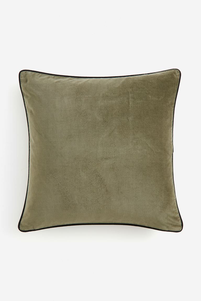 Velvet Cushion Cover - Green - Home All | H&M US | H&M (US + CA)