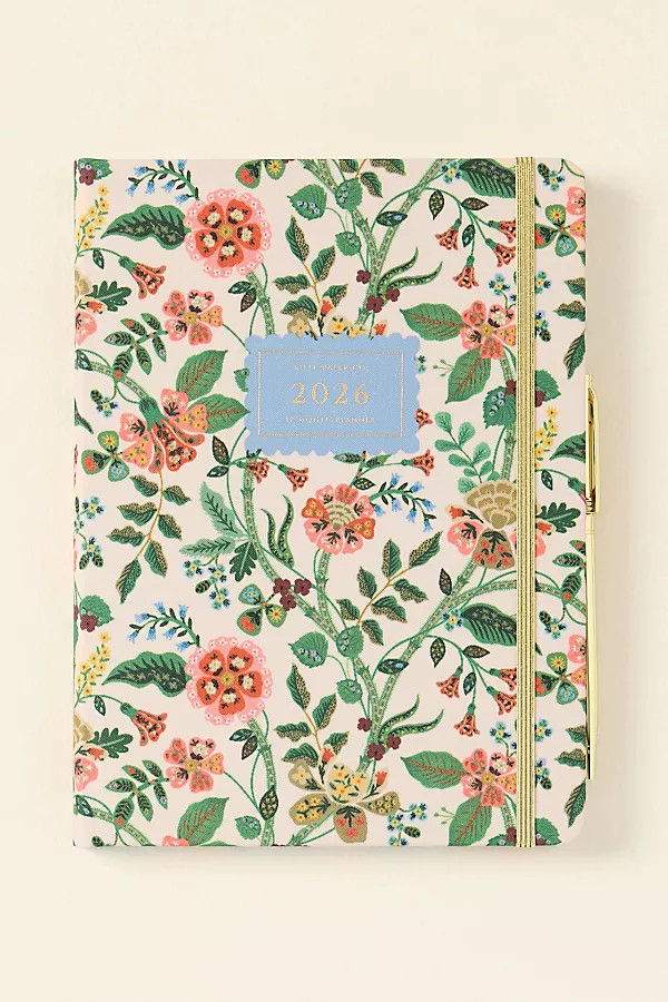 Rifle Paper Co. 2026 Gracie 12-Month Hardcover Planner & Pen | Anthropologie (US)