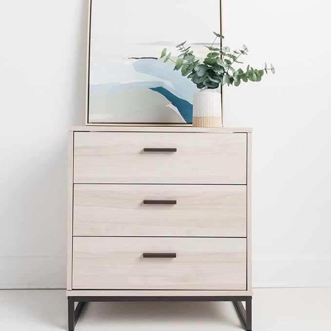 Signature Design by Ashley Socalle Modern Industrial 3 Drawer Chest of Drawers, Natural Beige | Amazon (US)