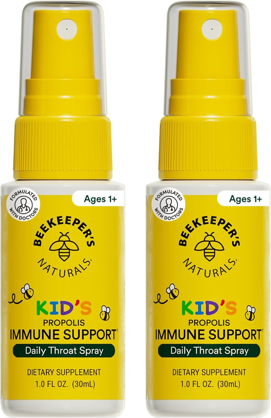 Beekeeper's Naturals Kids Propolis Immune Support Throat Spray, 1 oz, 2pk | Amazon (US)