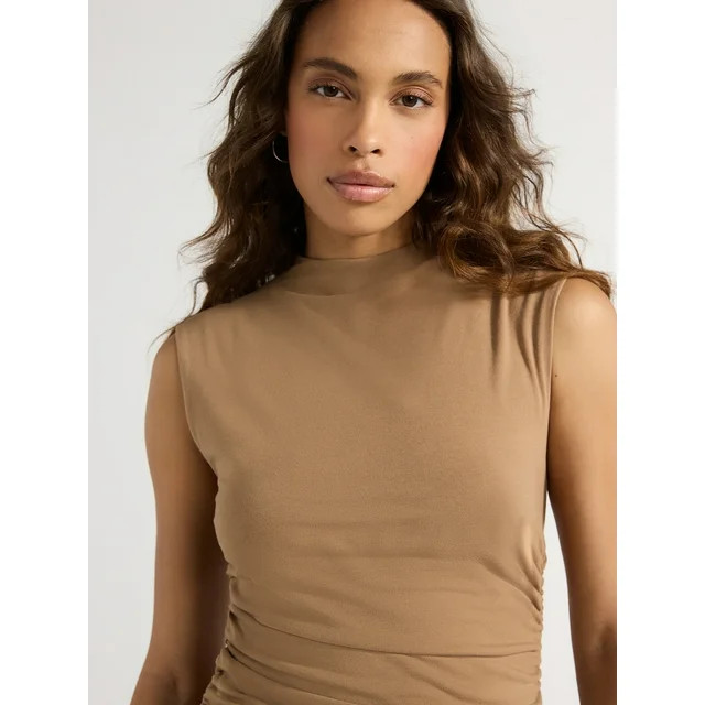 Sofia Jeans Women's Mock Neck Top, Sizes XS-XXL | Walmart (US)