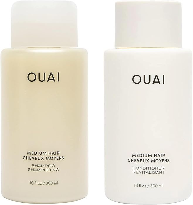 OUAI Medium Hair Shampoo and Conditioner Set - Sulfate-Free Shampoo and Conditioner for Women & M... | Amazon (US)