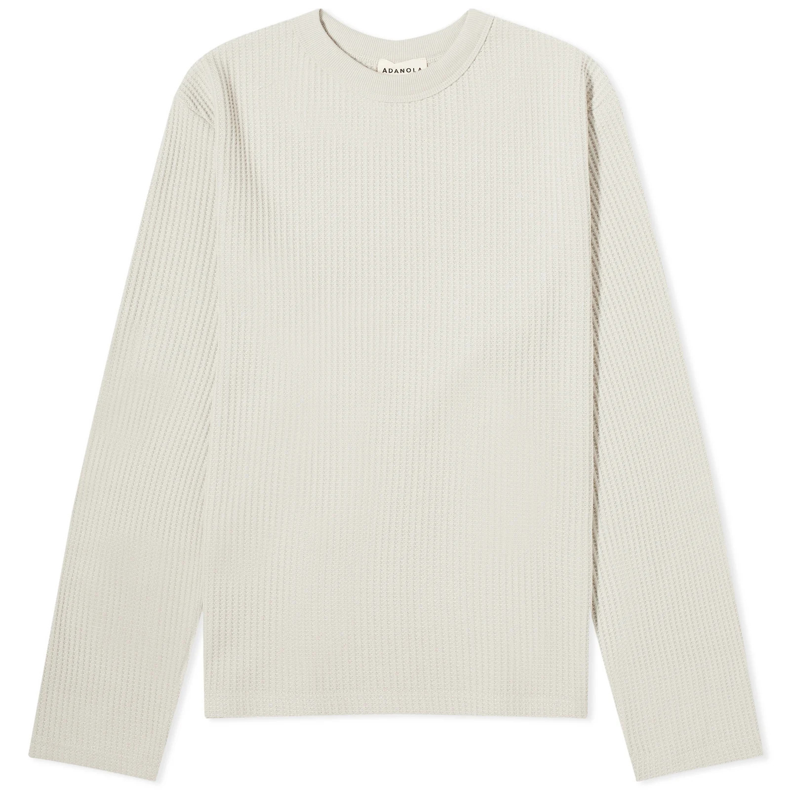 Adanola Women's Waffle Long Sleeve T-Shirt in Stone, Size XX-Large | END. Clothing