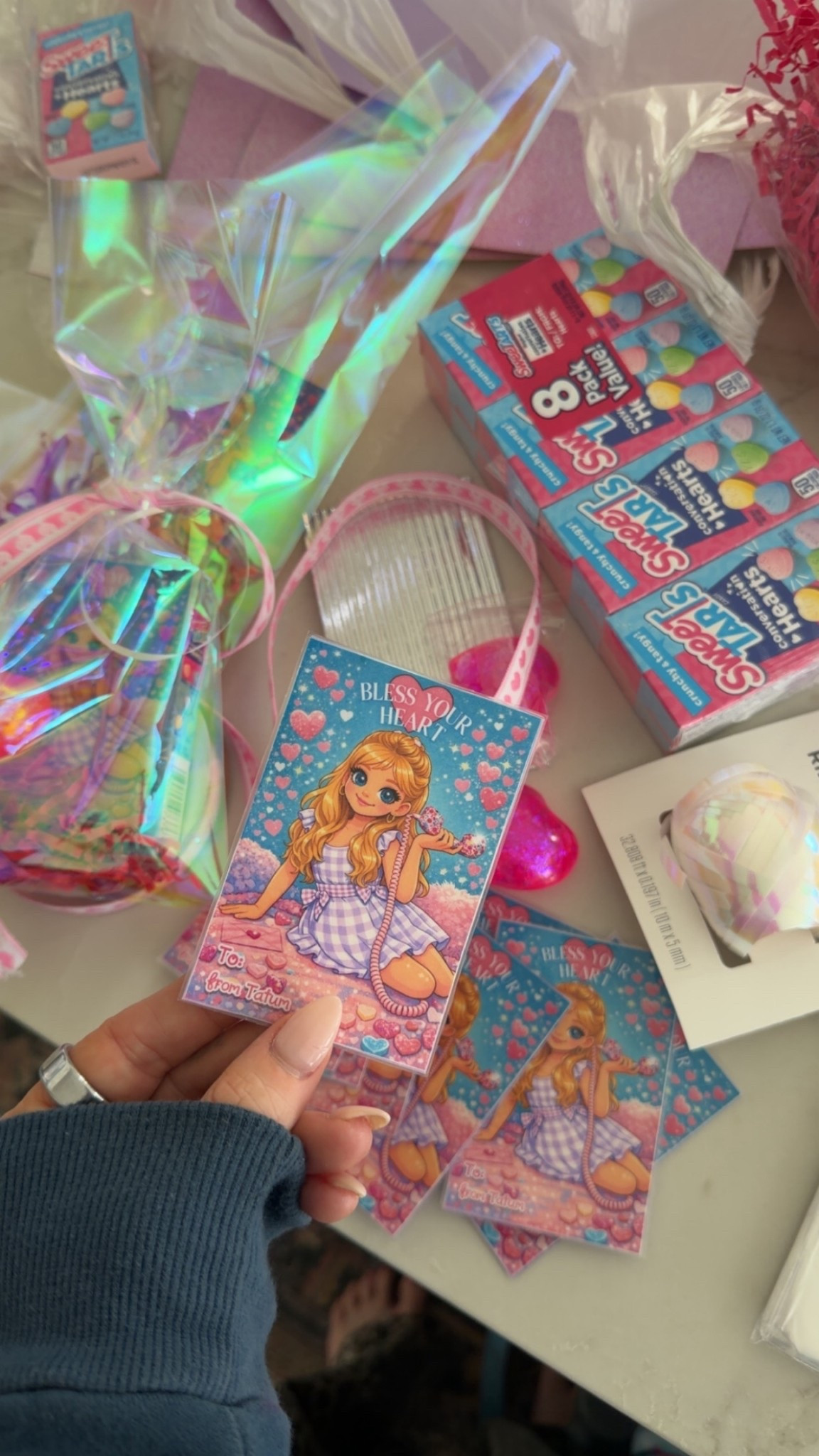 Save for next year - we did ChatGPT and combined my daughter’s picture with a Megan Moroney cover and then made it cartoon. We then added hearts of all sorts - for her “bless your heart” slogan.  💕 LTKVALENTINE

#LTKKids