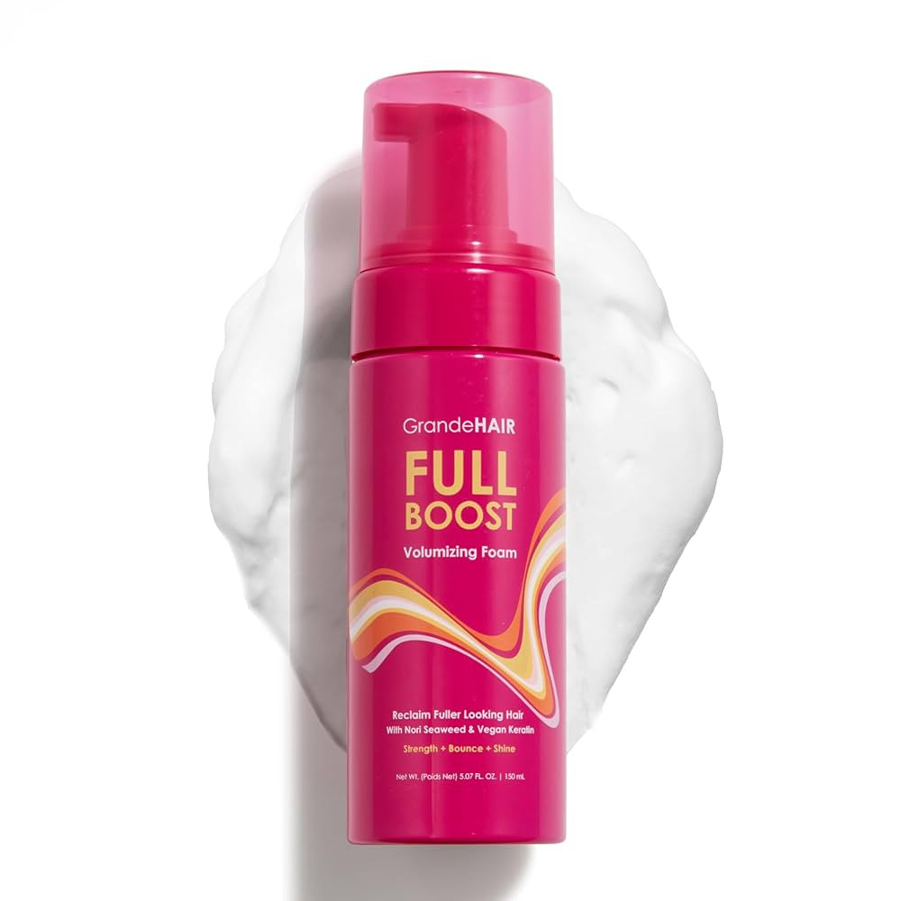 Grande Cosmetics Volumizing Hair Foam For Instant Volume, Body & Fuller Looking Hair, Hair Mousse... | Amazon (US)