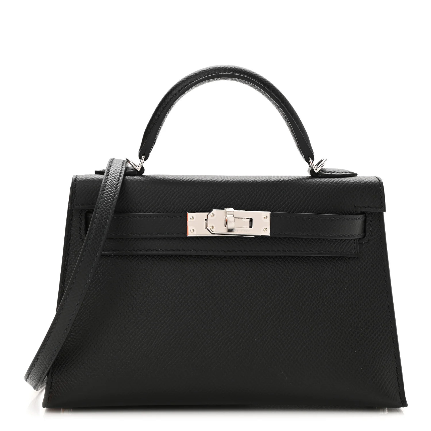 HERMES Epsom Mini Kelly Sellier 20 Black | FASHIONPHILE (US)