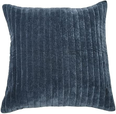 Creative Co-Op 20" Square Quilted Velvet Pillow Channel Stitch Decorative Pillow Cover, 20" x 20"... | Amazon (US)