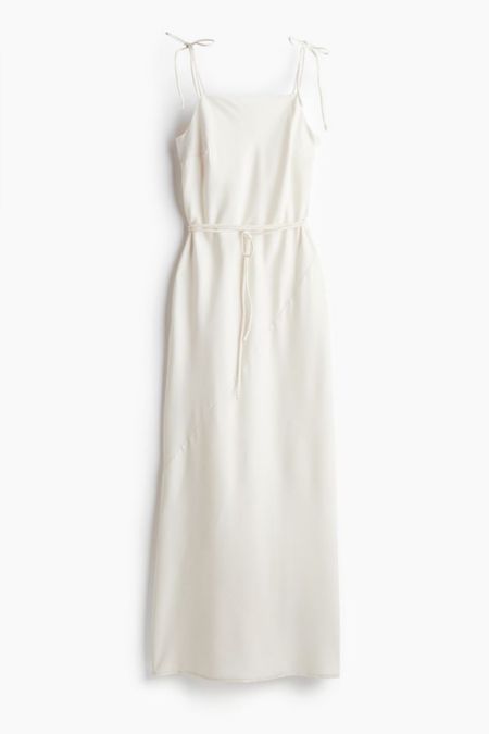 White satin midi dress 

#LTKSeasonal #LTKfindsunder50 #LTKstyletip
