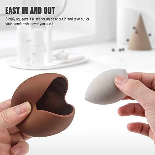 FERYES Makeup Sponge Holder – Shatterproof Eco-Friendly Silicone Beauty Make Up Blender Case fo... | Amazon (US)