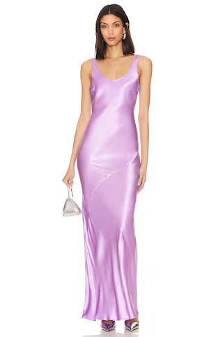 Line & Dot Adelyn Bias Dress in Lilac from Revolve.com | Revolve Clothing (Global)
