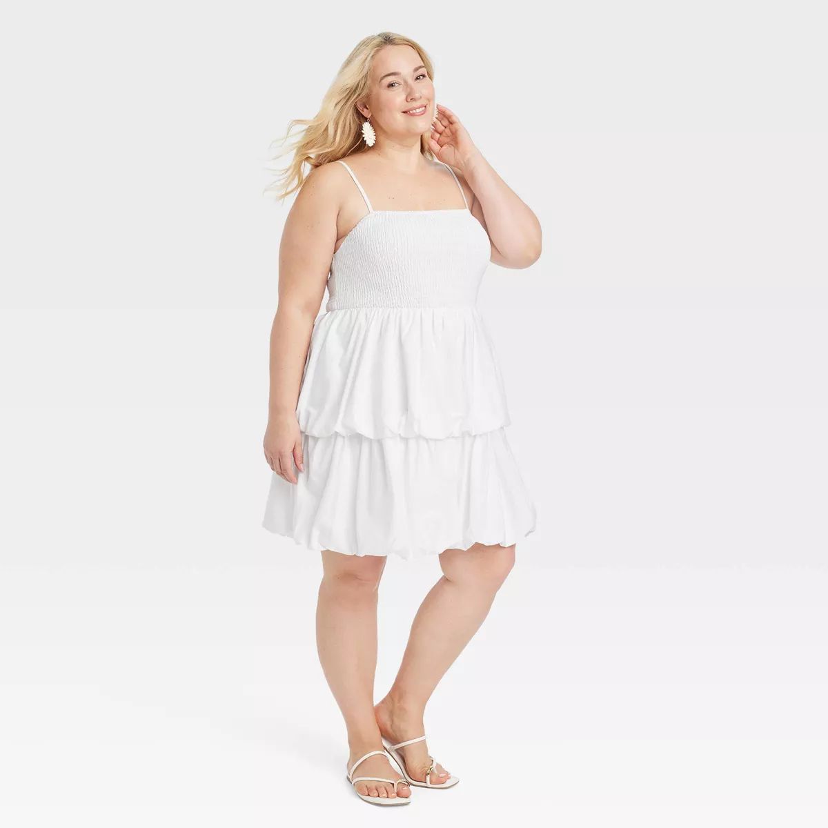 Women's Mini Bubble Dress - A New Day™ White XS | Target