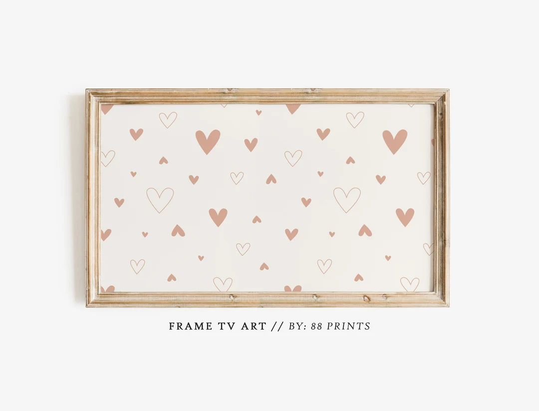 Hearts Samsung Frame TV Art  Valentines Frame TV Art  - Etsy | Etsy (US)