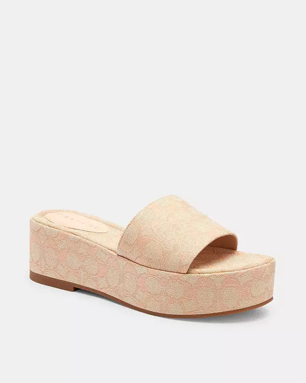 Eloise Sandal In Signature Jacquard | Coach Outlet US