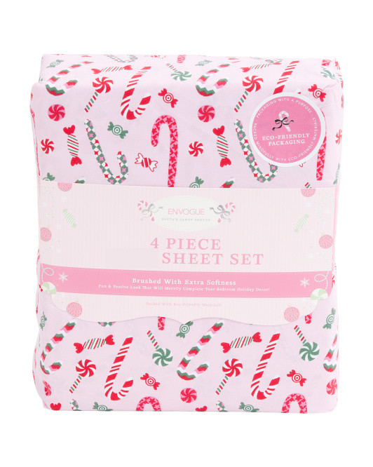 Retro Candy Canes Sheet Set | TJ Maxx