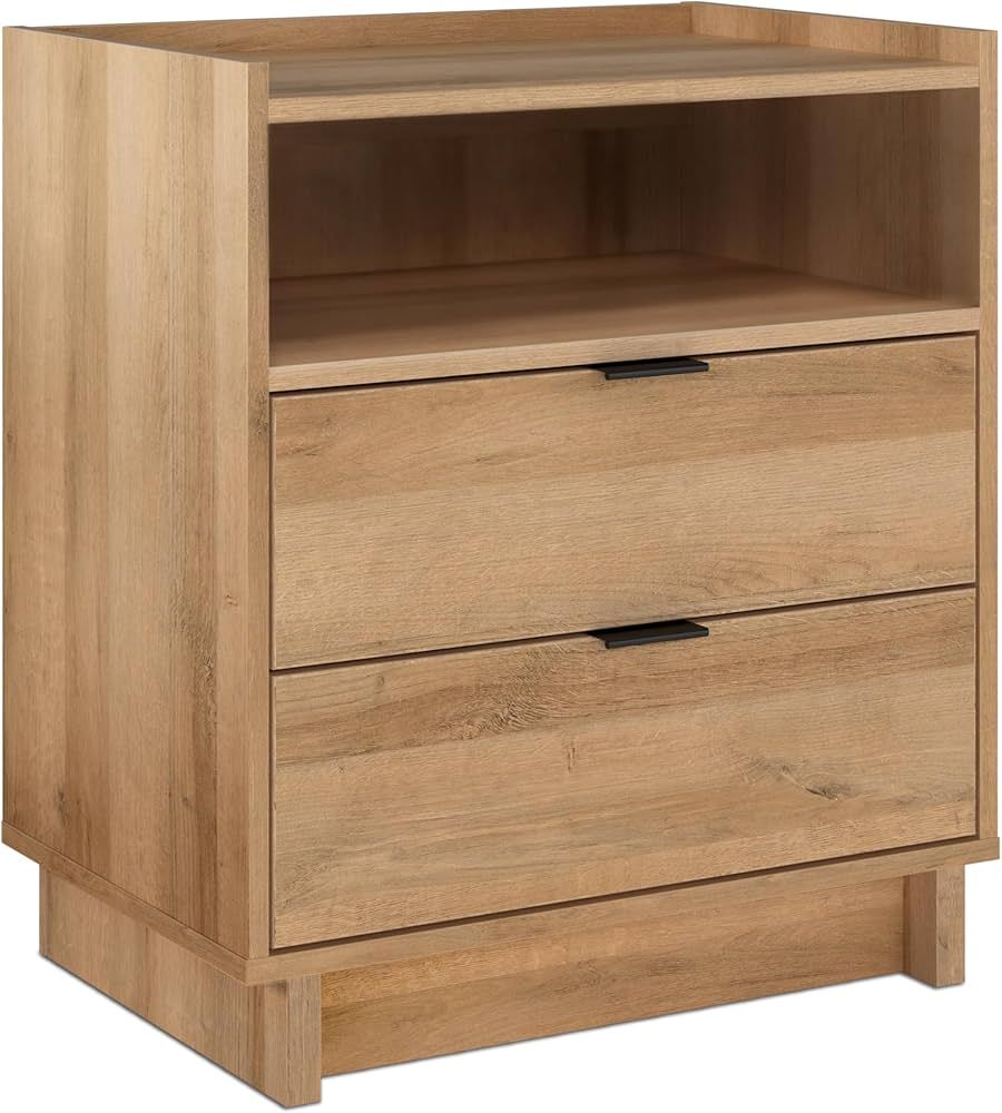 Prepac Three Drawer Nightstand, 23.75" W x 26.75" H x 16" D, Oak | Amazon (US)