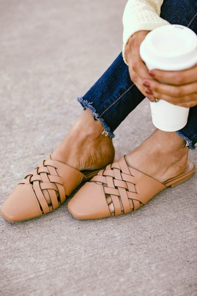 Ava Tan Mules | The Pink Lily Boutique