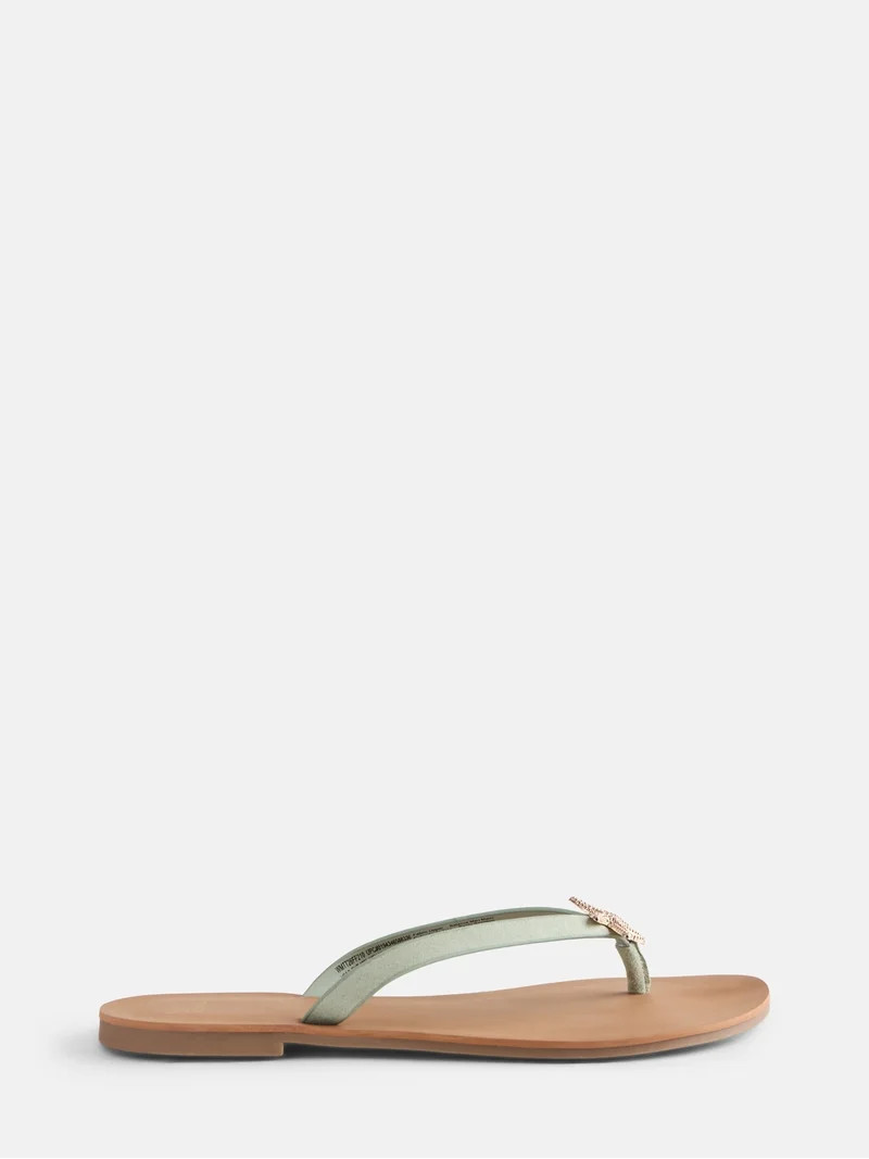 Time and Tru Women's Ornament Thong Sandals | Walmart (US)
