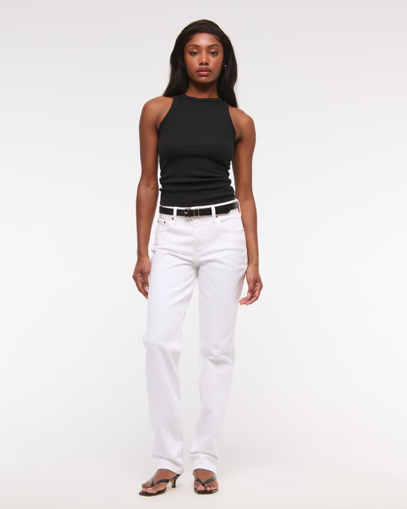 Women's Mid Rise 90s Straight Jean | Women's Bottoms | Abercrombie.com | Abercrombie & Fitch (US)