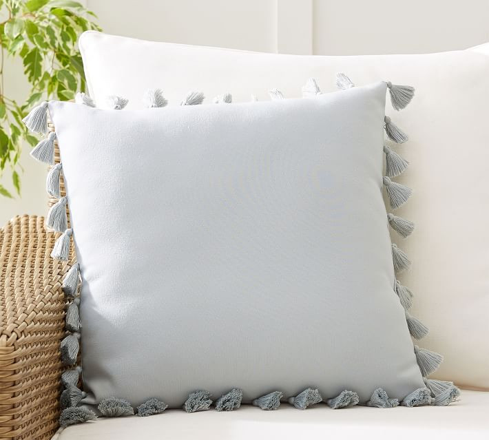 Tassel Trim Indoor/Outdoor Pillows | Pottery Barn (US)