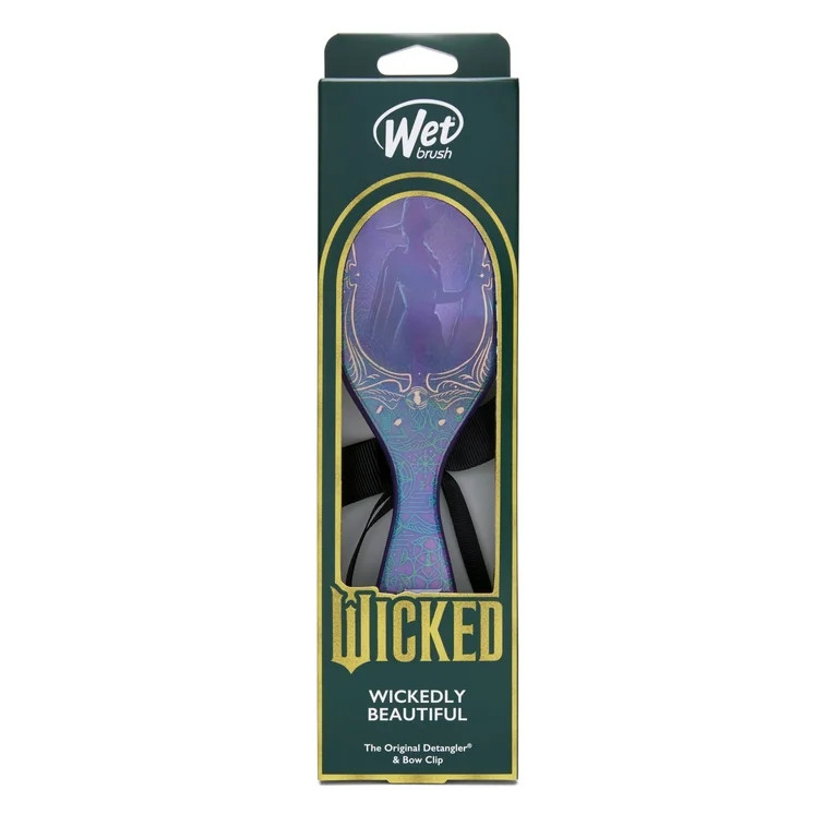 Wet Brush Wickedly Beautiful Original Detangler Hair Brush & Satin Bow Set, Elphaba | Walmart (US)