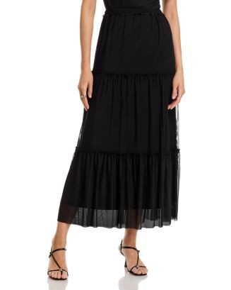 AQUA Mesh Maxi Skirt - Exclusive  | Bloomingdale's Women | Bloomingdale's (US)